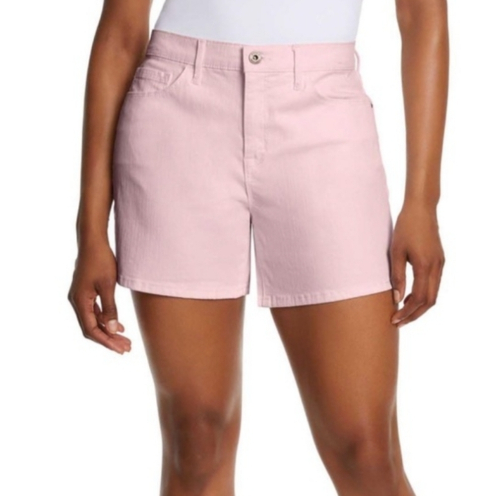 Jessica Simpson Pink Relaxed Fit High Rise Side Split Jeans Shorts